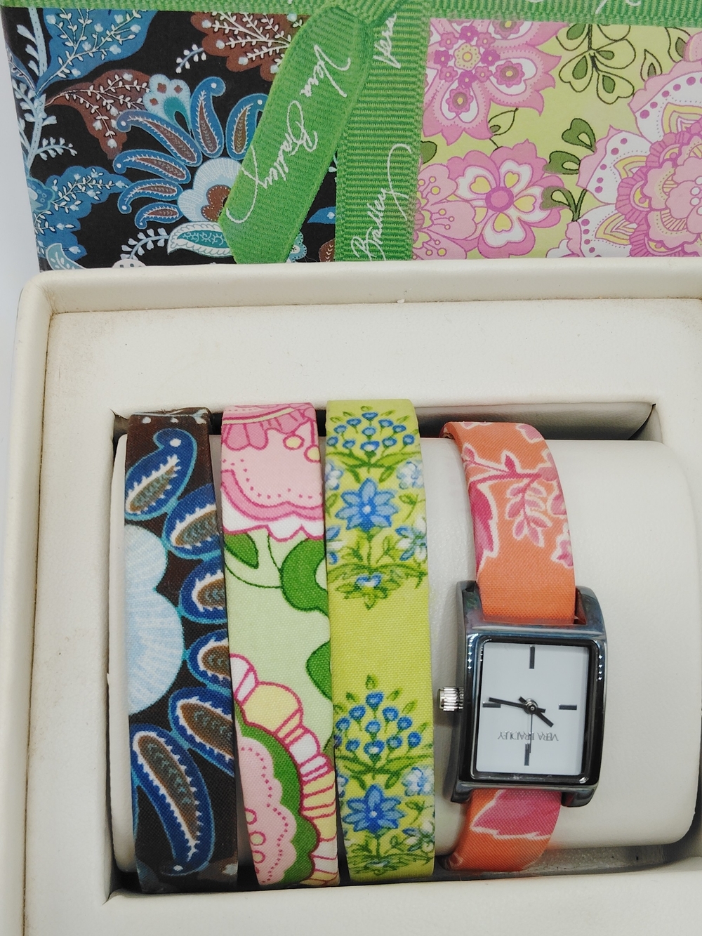 Vera Bradley Floral Multi-Color Interchangeable Strap Watch